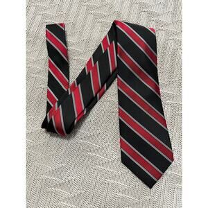 Cape Cod red and black striped silk tie